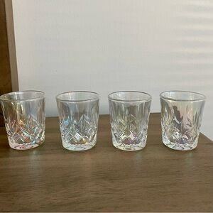 Circleware Denham Radiance Pearl 1.6oz Clear Luster Shot Glass S/4 NWT